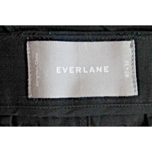 Everlane Slim Chino Pants Mens size 40X32 Black Straight Leg - Picture 7 of 9